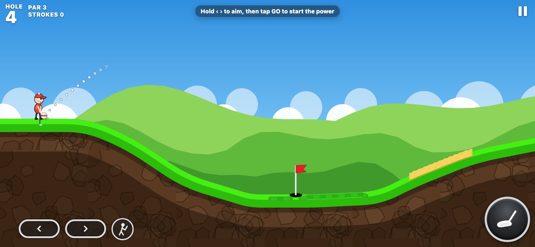 Valley Drop: tee off from the top of a hill into the valley